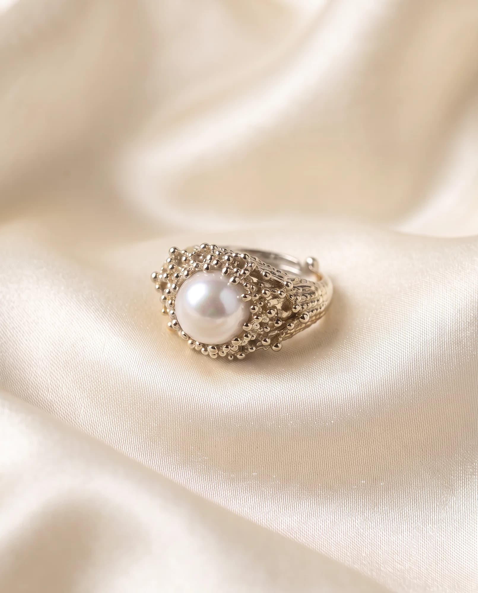 Anillo Coral, Plateado