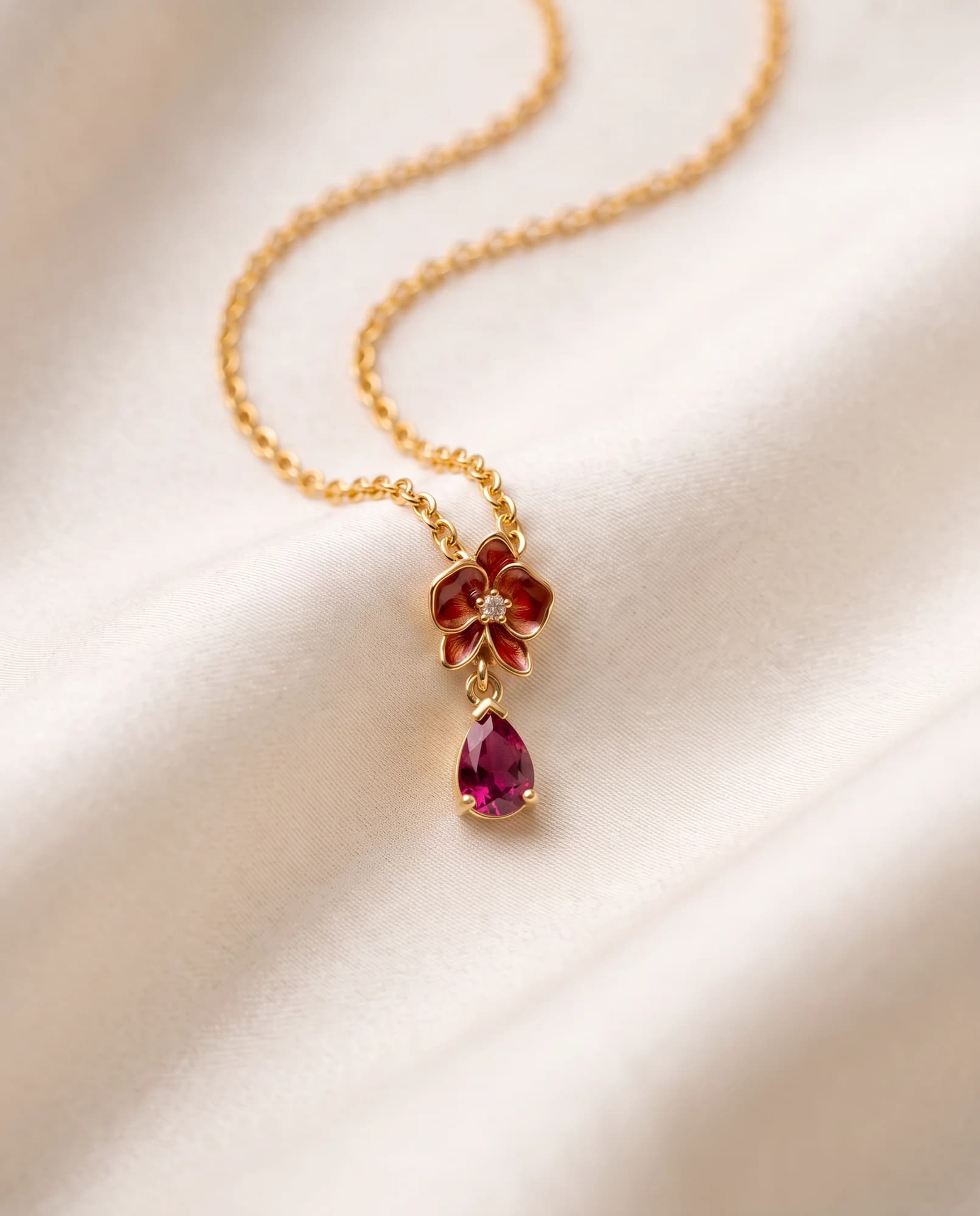 Collar Orquídea, Rosa